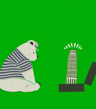 Traveler Tourist Tower of Pisa Bear Italy