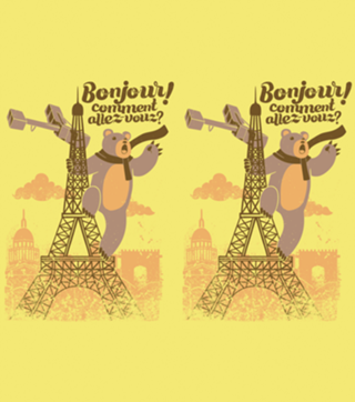 Paris King Kong Bear Eiffel Tower