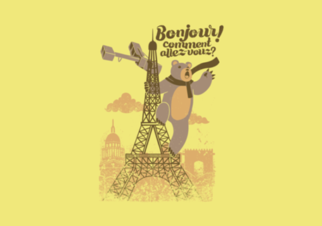 Paris King Kong Bear Eiffel Tower