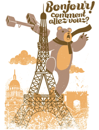 Paris King Kong Bear Eiffel Tower