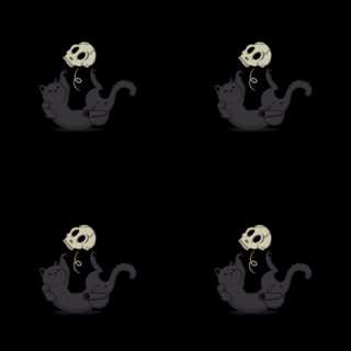 Skull Black Cat