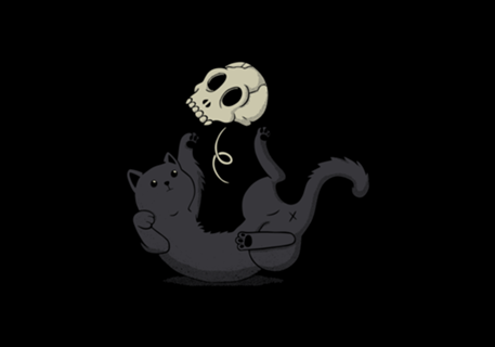 Skull Black Cat