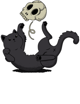 Skull Black Cat