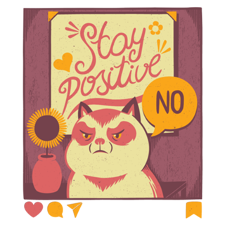 Stay Positive Cat