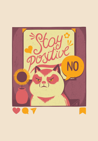 Stay Positive Cat