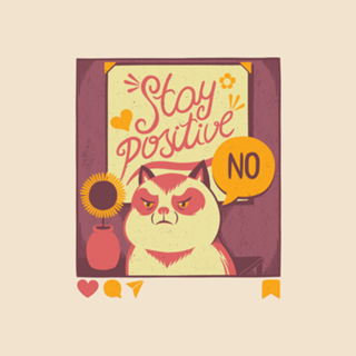Stay Positive Cat