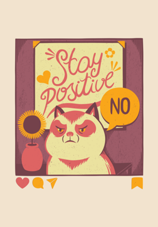 Stay Positive Cat