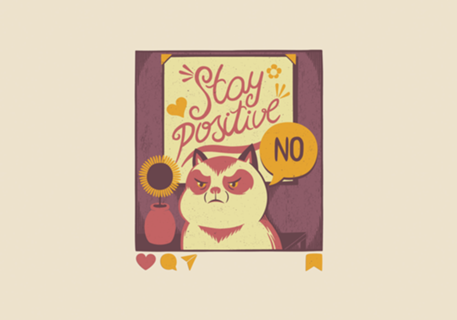 Stay Positive Cat