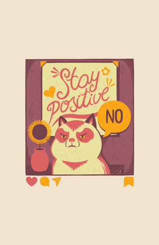 Stay Positive Cat