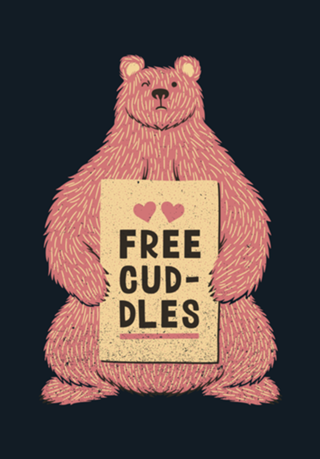 Cute Bear Free Cuddles Pink