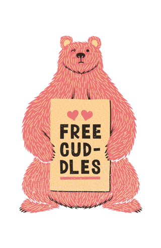 Cute Bear Free Cuddles Pink