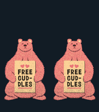 Cute Bear Free Cuddles Pink