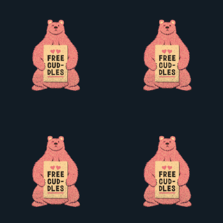 Cute Bear Free Cuddles Pink