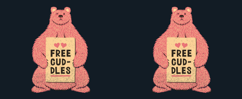 Cute Bear Free Cuddles Pink