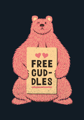 Cute Bear Free Cuddles Pink