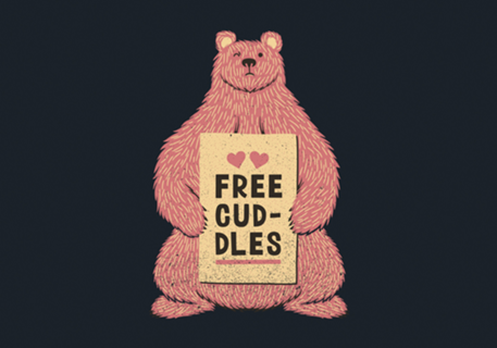 Cute Bear Free Cuddles Pink