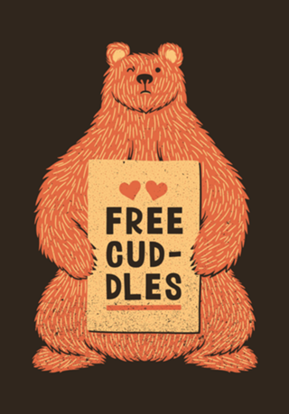 Cute Bear Free Cuddles Orange