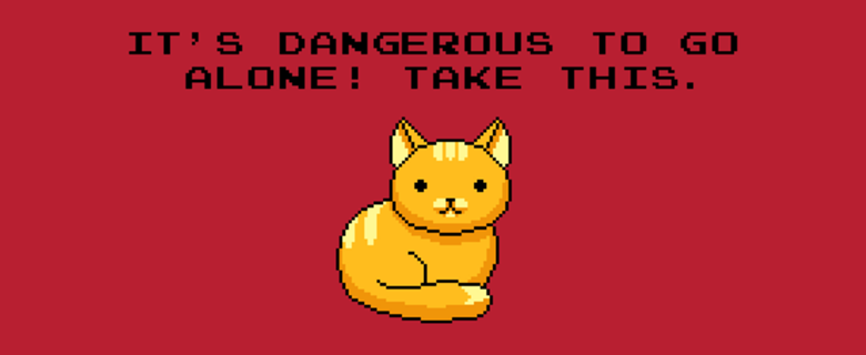 ITS DANGEROUS TO GO ALONE Take This Cat