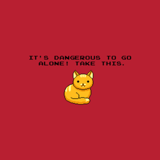 ITS DANGEROUS TO GO ALONE Take This Cat