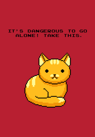 ITS DANGEROUS TO GO ALONE Take This Cat