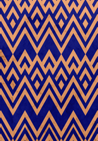 Blue Pines Vintage Pattern