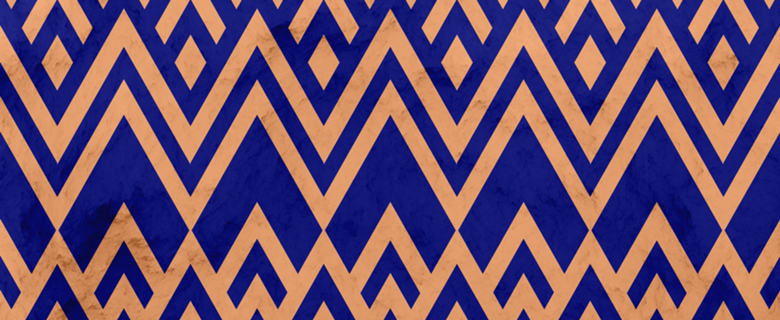 Blue Pines Vintage Pattern