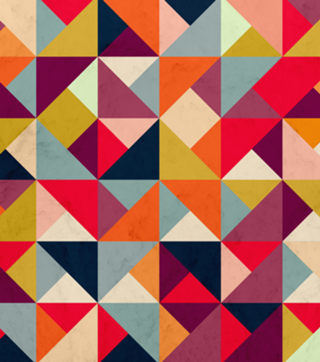 Bright Geometric Happy Pattern