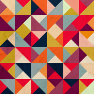 Bright Geometric Happy Pattern