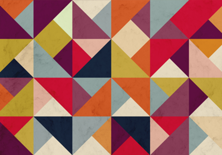 Bright Geometric Happy Pattern