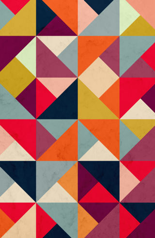 Bright Geometric Happy Pattern