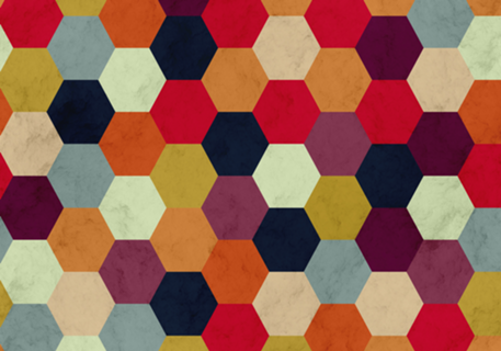 Colorful Beehive Pattern