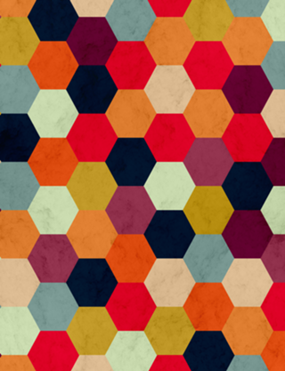 Colorful Beehive Pattern