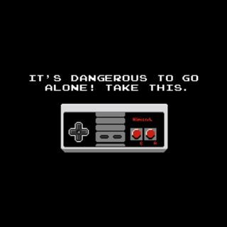 Its dangerous to go alone Take this video game