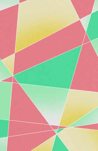 Geometric Fractal Strawberry Mint Ice Cream