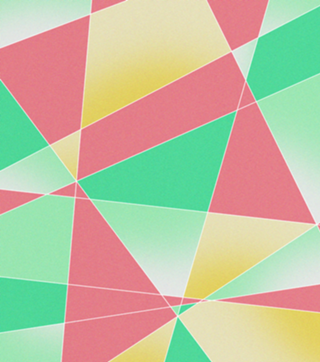 Geometric Fractal Strawberry Mint Ice Cream
