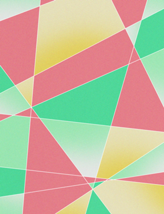 Geometric Fractal Strawberry Mint Ice Cream