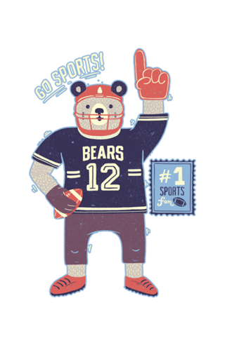 American Football Bear