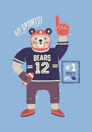 American Football Bear