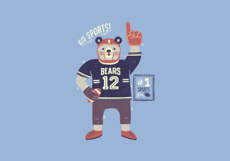 American Football Bear