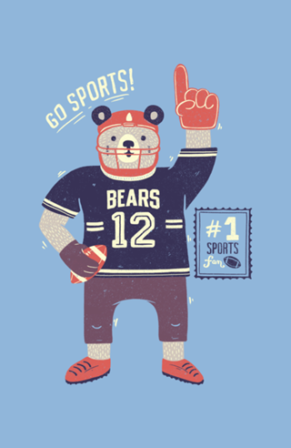 American Football Bear