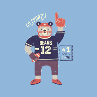 American Football Bear