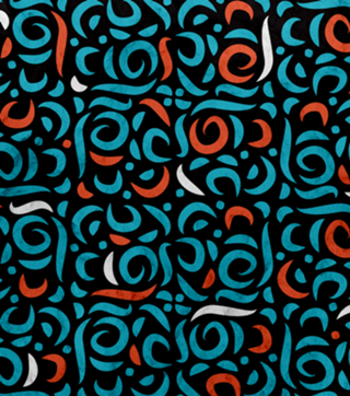 Arabic Organic Pattern Black