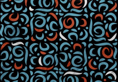 Arabic Organic Pattern Black