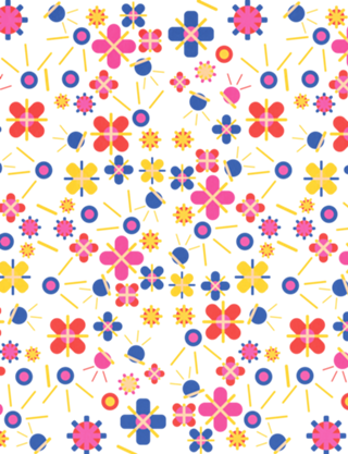 Lovely Bubblegum Flower Spring Pattern