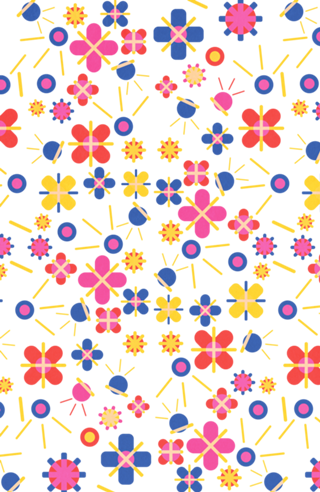 Lovely Bubblegum Flower Spring Pattern