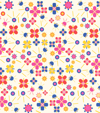 Lovely Bubblegum Flower Spring Pattern