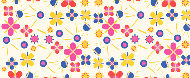 Lovely Bubblegum Flower Spring Pattern