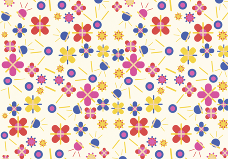 Lovely Bubblegum Flower Spring Pattern