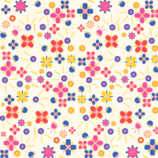 Lovely Bubblegum Flower Spring Pattern