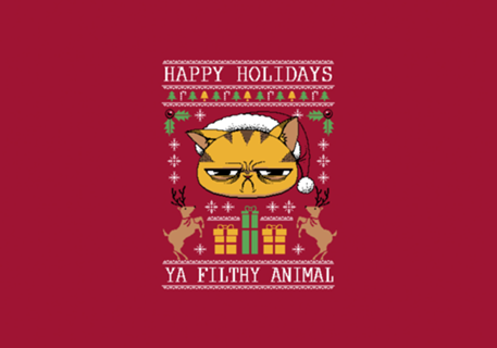 Ugly Holiday Sweater Cat